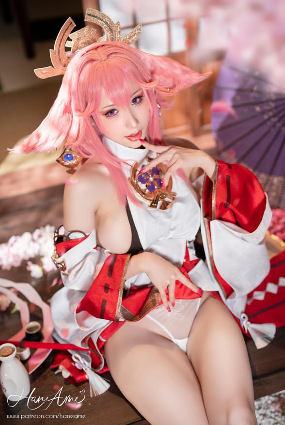 雨波_HaneAme –NO.185 原神 八重神子 Yae Miko[34P/81MB]-1