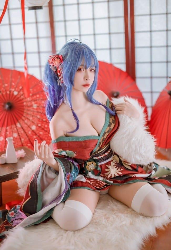 二佐 – NO.155 碧蓝圣路易斯和服 [22P-440MB]-3