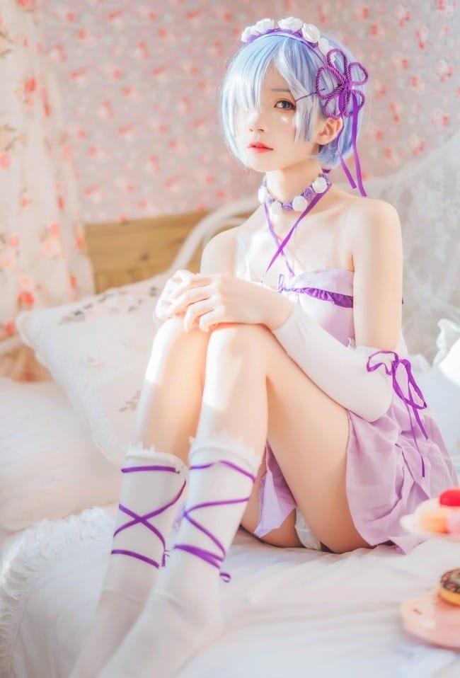 桜桃喵 – NO.133 蕾姆小睡裙[24P-410MB]-1